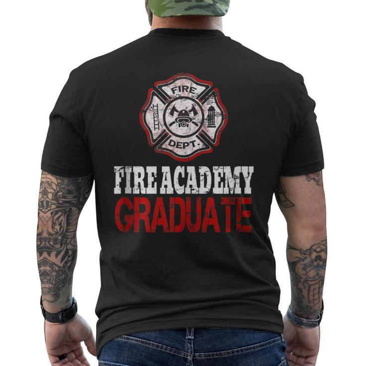 Fire Academy Graduate Fireman Graduation Men's T-shirt Back Print