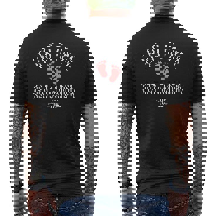 First Time Great Grandma 2024 Men's T-shirt Back Print