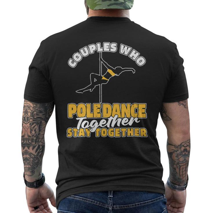 Fitness Couple Dancer Fit Pole Dancing Mens Back Print T-shirt