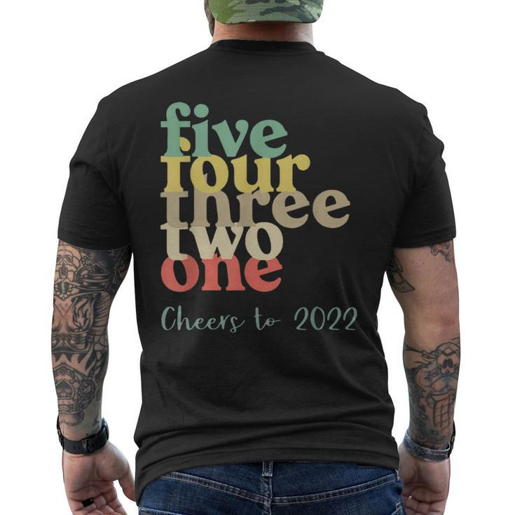 Five Four Three Two One Cheers To 2022  Mens Back Print T-shirt