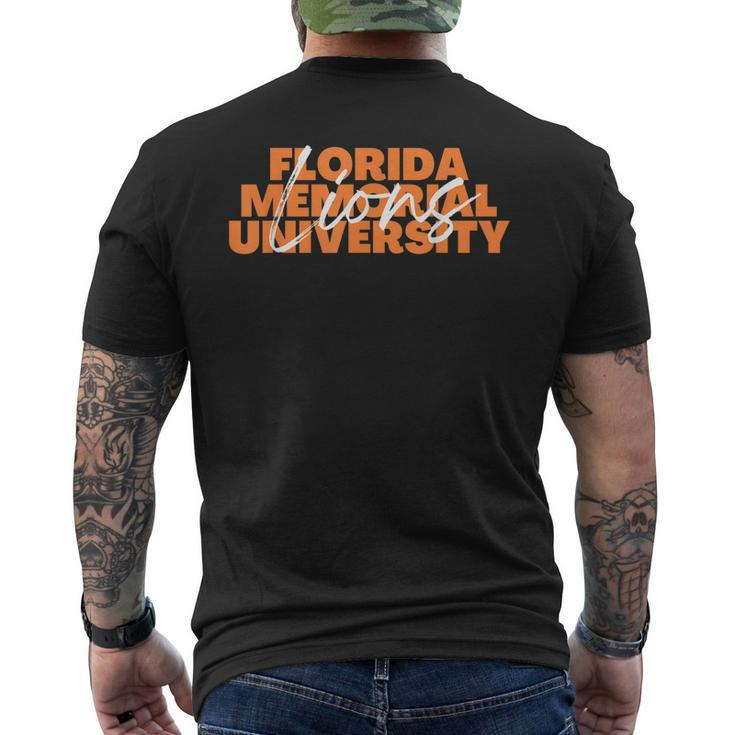 Florida Memorial University Lions  Men's Crewneck Short Sleeve Back Print T-shirt