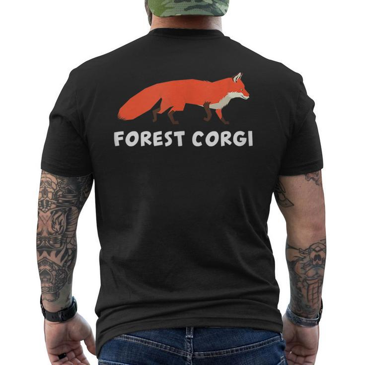 Forest Corgi Fox Funny Renamed Animals Meme  Mens Back Print T-shirt
