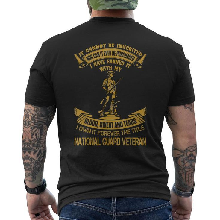 Forever The Title National Guard Veteran Men's Back Print T-shirt