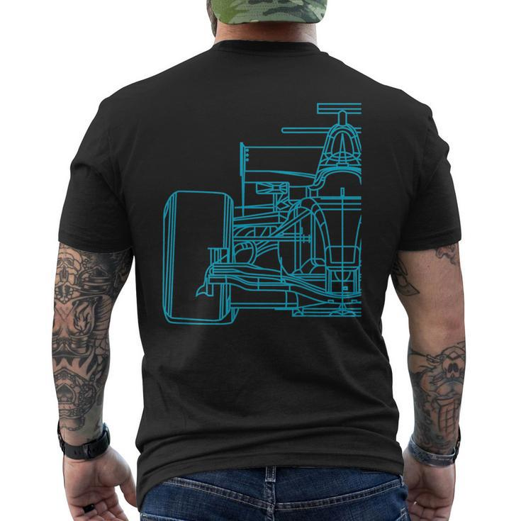 Formula Racecar Schematic Race Car Driver Formula Racing Driver Funny Gifts Mens Back Print T-shirt