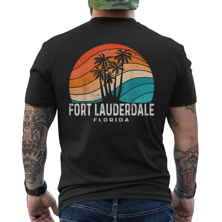 Fort Lauderdale Beach Florida Palm Tree Beach Souvenir  Mens Back Print T-shirt