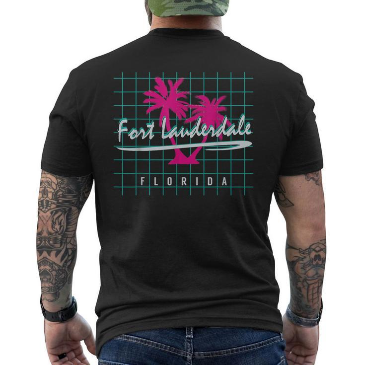 Fort Lauderdale Florida T  Souvenirs Vintage Pattern Mens Back Print T-shirt