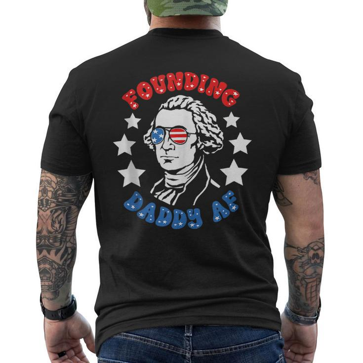 Founding Daddy Af Funny Father Day  Mens Back Print T-shirt