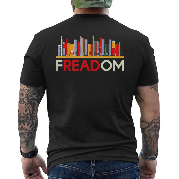 Freadom Anti Ban Books Freedom To Read Book Lover Reading Reading Funny Designs Funny Gifts Mens Back Print T-shirt