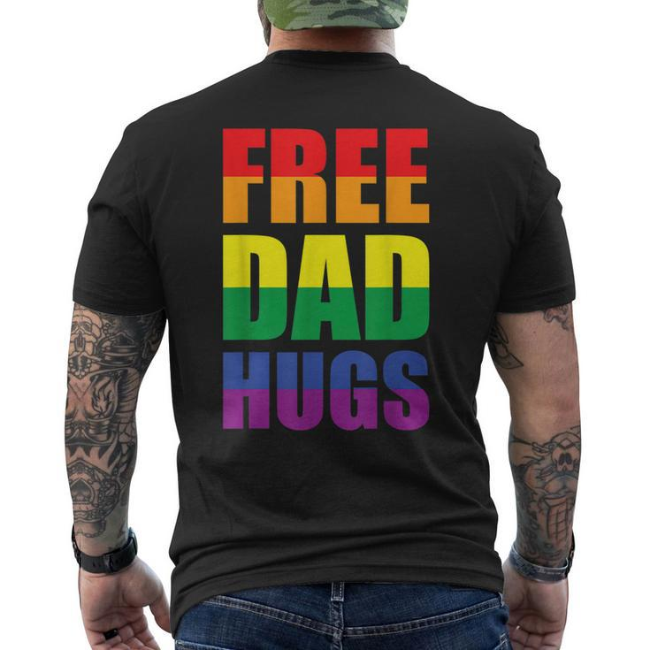 Free Dad Hugs Pride Month Supports Lgbt Men's Back Print T-shirt