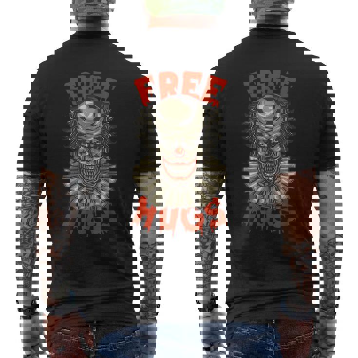 Free Hugs Clown - Creepy Evil Killer Halloween Scary Clown Mens Back Print T-shirt