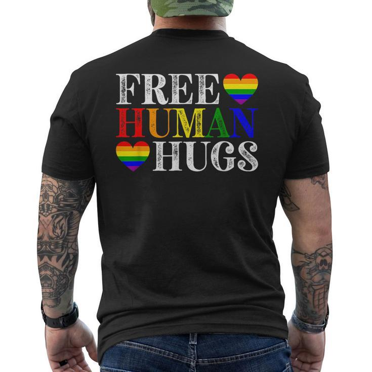 Free Human Hugs Lgbt Pride Month  Mens Back Print T-shirt