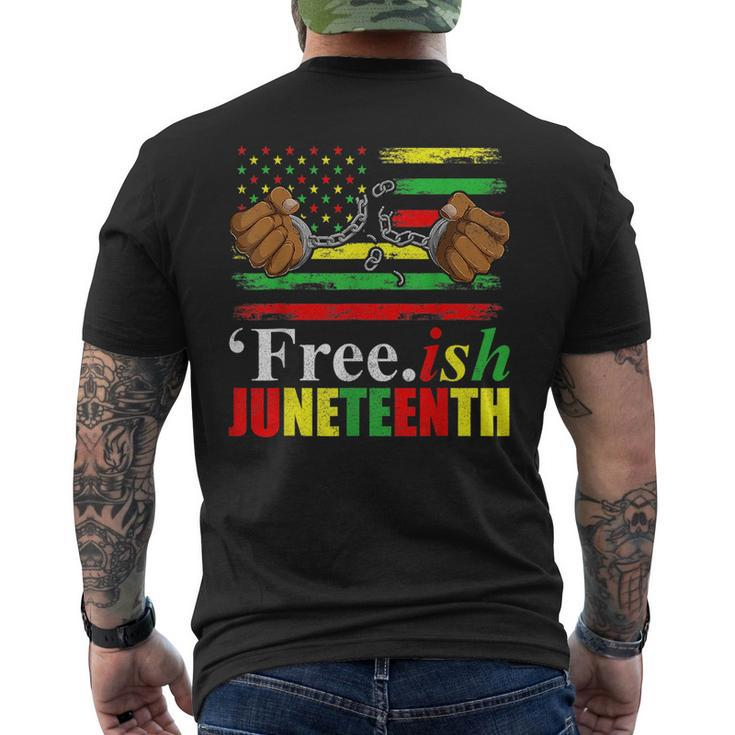 Free Ish Junenth  For Men Freeish Since 1865 Flag  Mens Back Print T-shirt