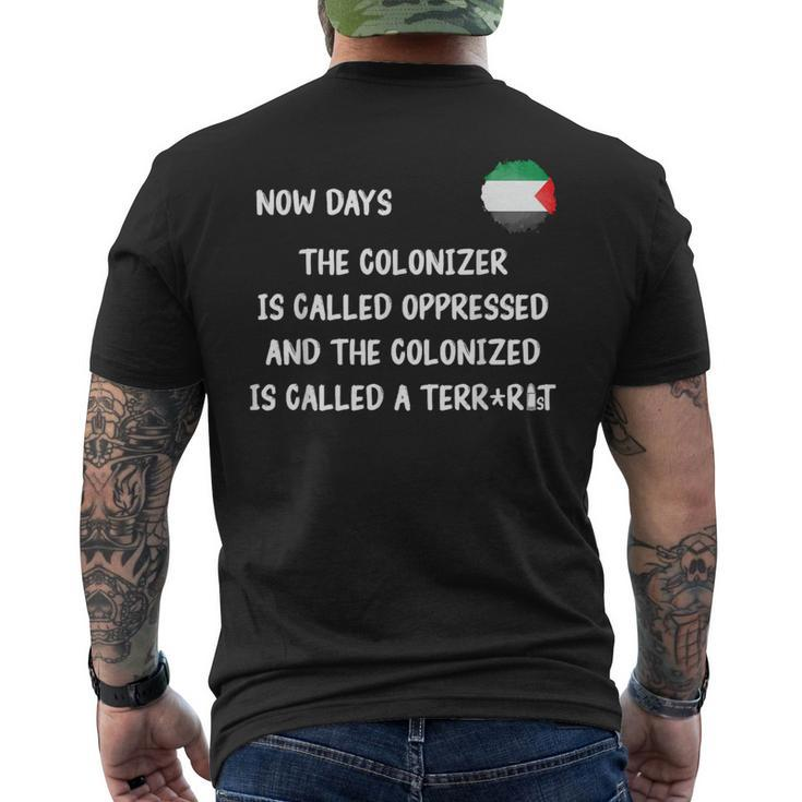 Free Palestine Support Middle East Peace Men's T-shirt Back Print
