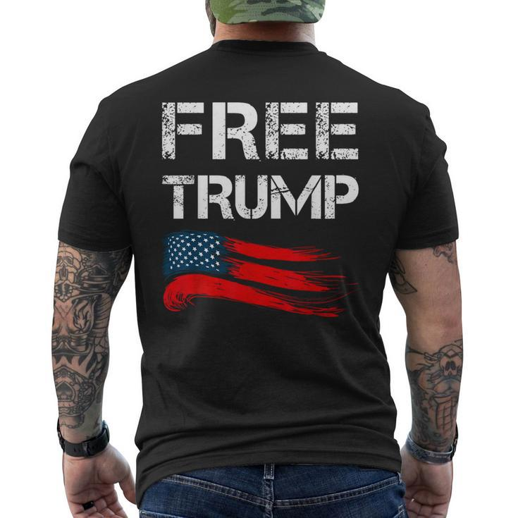Free Trump I Stand With Trump Donald Trump 2024 Men's T-shirt Back Print