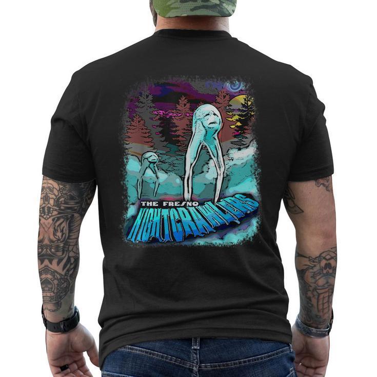 Fresno Nightcrawlers Spooky Creepy Ghost Monsters Men's T-shirt Back Print