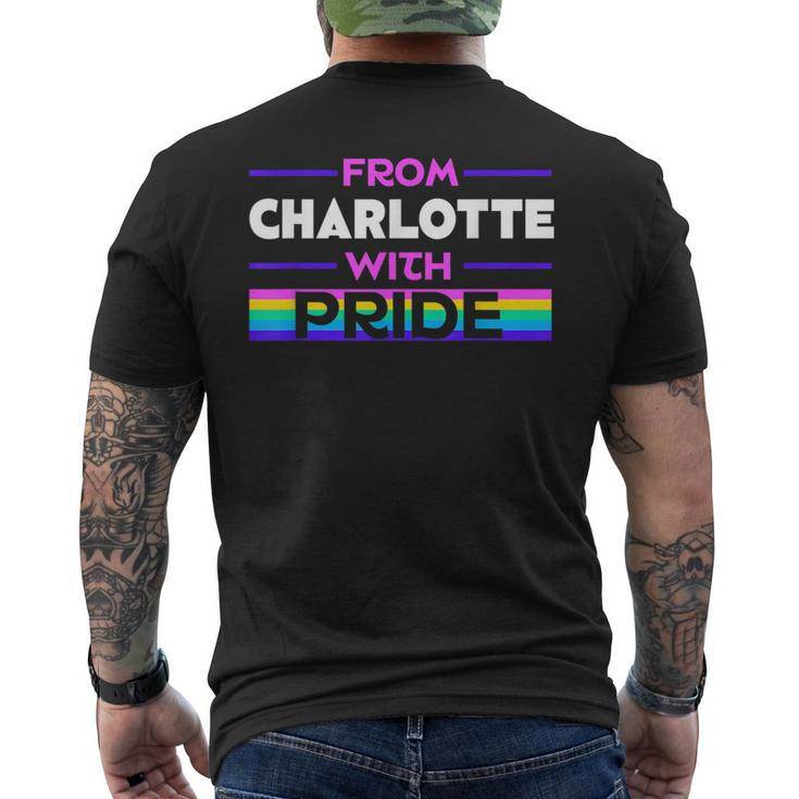 From Charlotte With Pride Lgbtq Sayings Lgbt Quotes  Mens Back Print T-shirt