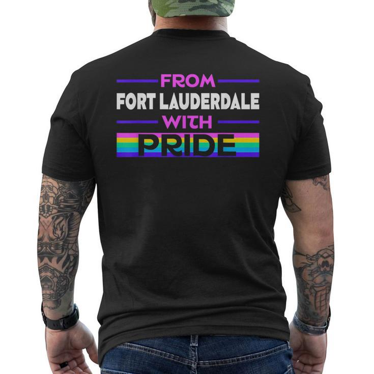 From Fort Lauderdale With Pride Lgbtq Sayings Lgbt Quotes  Mens Back Print T-shirt