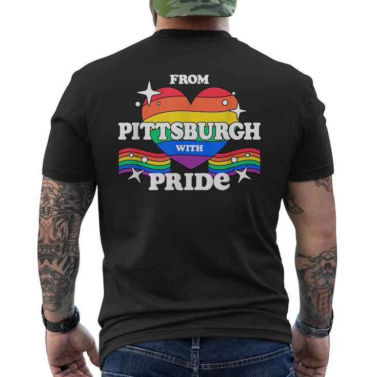 From Pittsburgh With Pride Lgbtq Gay Lgbt Homosexual  Mens Back Print T-shirt