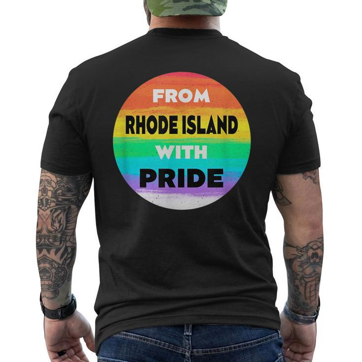 From Rhode Island With Pride Lgbtq Sayings Lgbt Quotes  Mens Back Print T-shirt