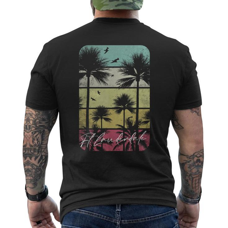 Ft Fort Lauderdale Florida Retro Vintage Beach Surf Surfing  Mens Back Print T-shirt