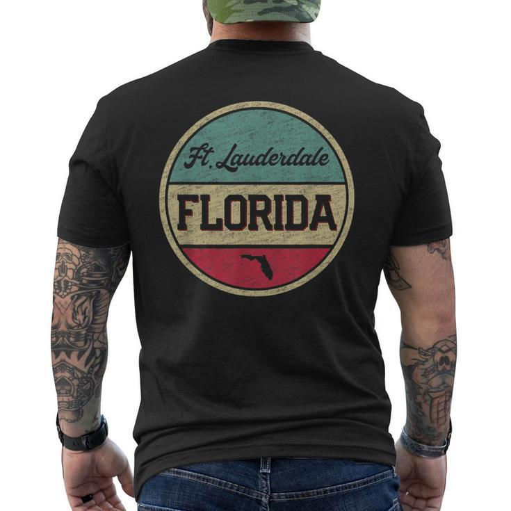 Ft Fort Lauderdale Florida Vintage 70S 80S Retro Style  Mens Back Print T-shirt