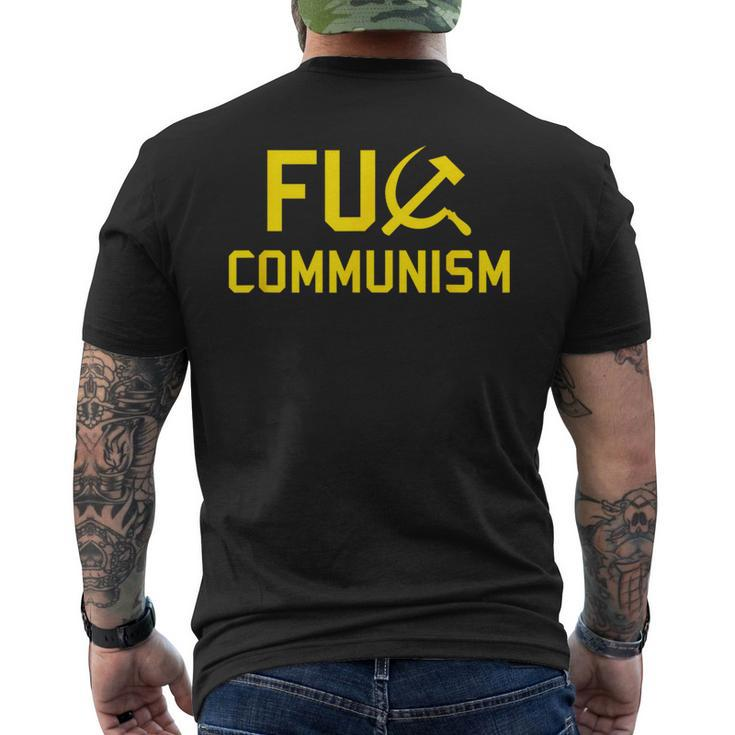 Fu Communism Anti-Communist Protest Men's T-shirt Back Print