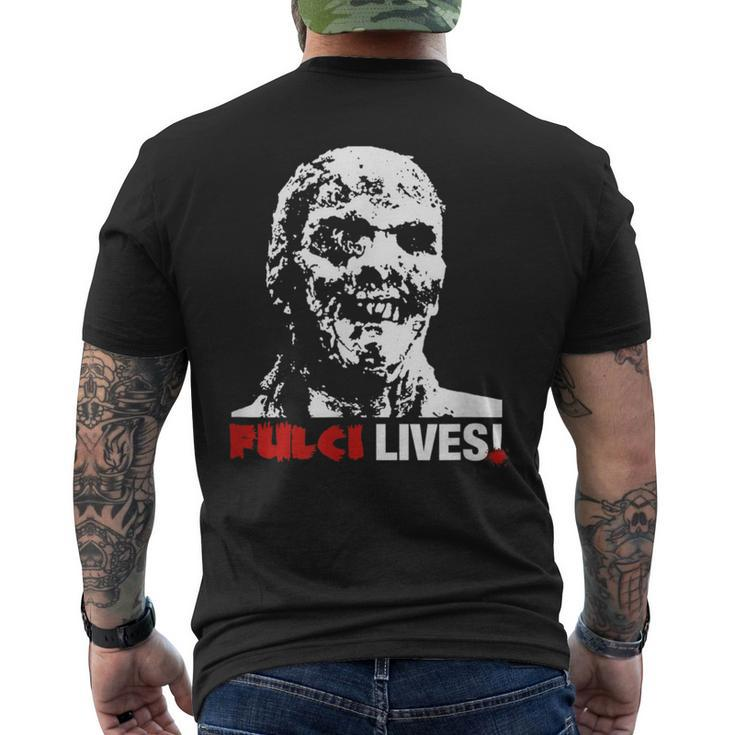 Fulci Lives Zombie Horror Movie Horror Men's T-shirt Back Print