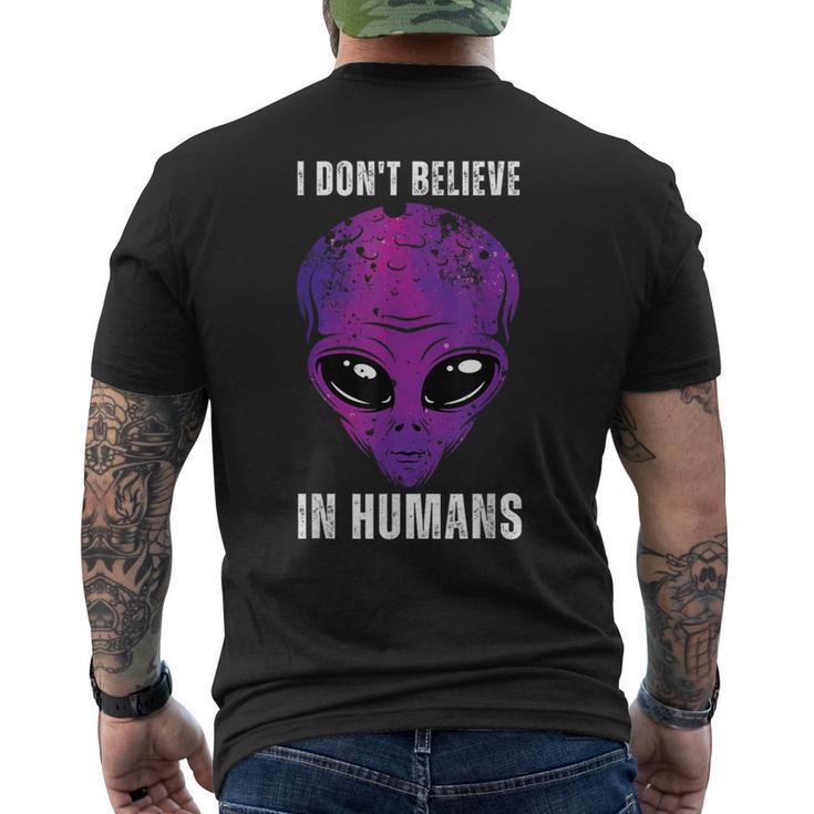 Alien Face Halloween Costume Men's T-shirt Back Print | Mazezy