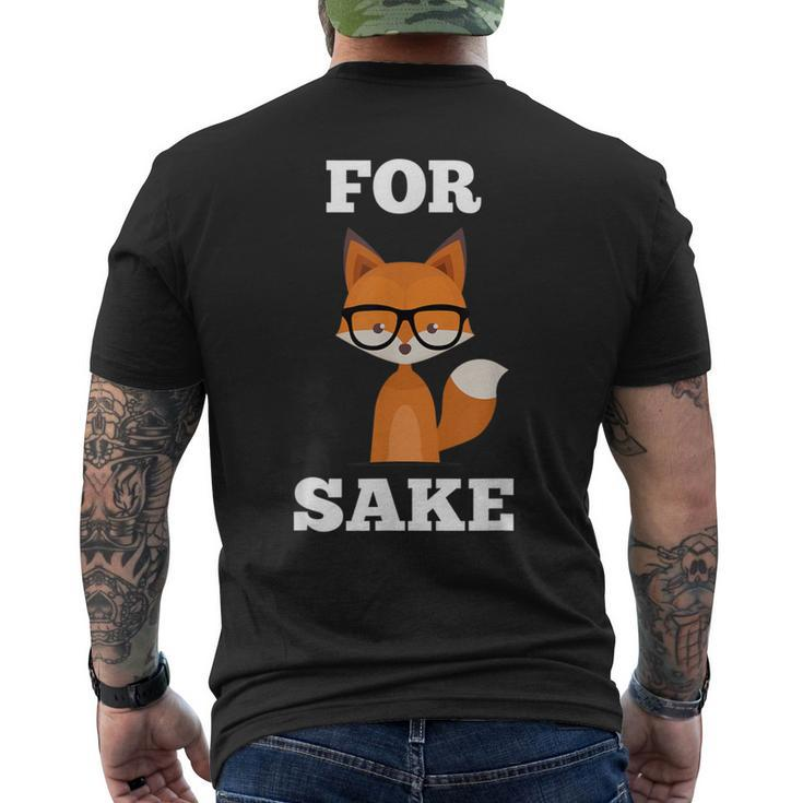 & Cute For Fox Sake With Adorable Pun Men's T-shirt Back Print
