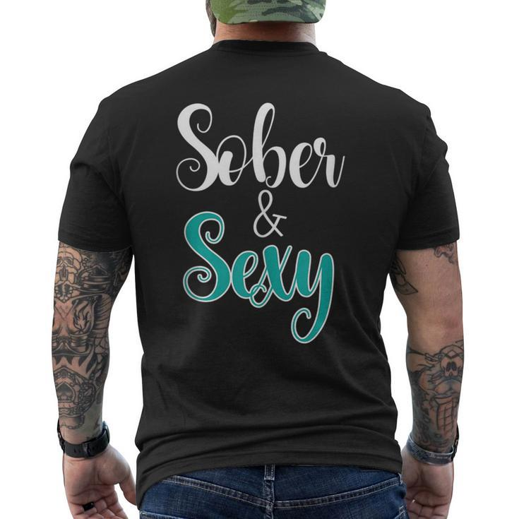 Funny & Cute Sober And Sexy Anti Drug And Alcohol Awareness  Mens Back Print T-shirt