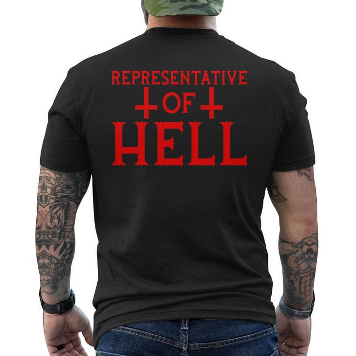 Antichrist Satanism Satanic Occult Satan Goat Atheist Men's T-shirt Back Print