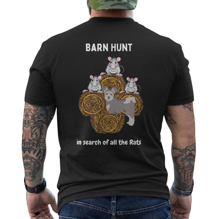 Funny Barn Hunt In Search Of Rats With A Pumi Dog Mens Back Print T-shirt