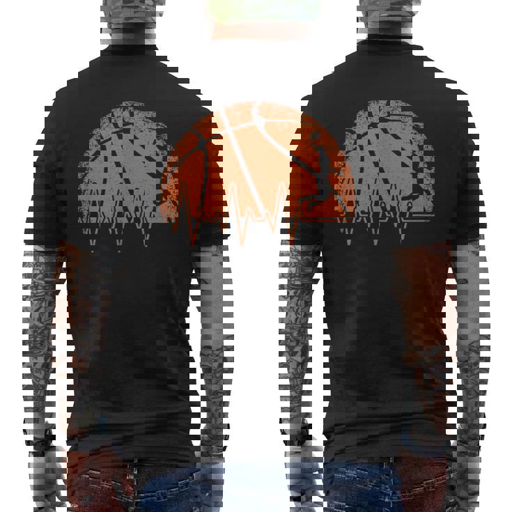 Basketball Heartbeat Basketball Player Men's T-shirt Back Print