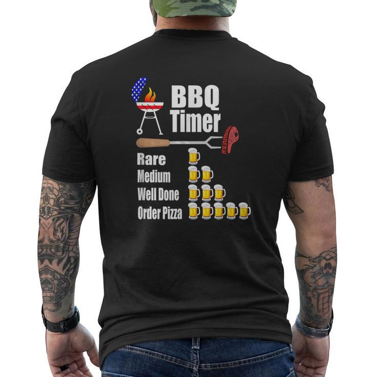 Funny Bbq Timer - Barbecue Grill Grilling Gift  Mens Back Print T-shirt