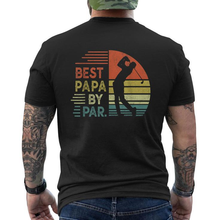 Funny Best Papa By Par Fathers Day Golf  Grandpa  Mens Back Print T-shirt