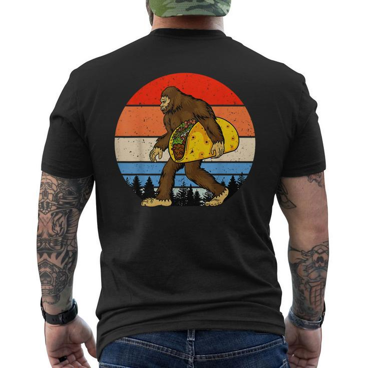 Bigfoot Holding Taco Taco Taco Lover Bigfoot Men's T-shirt Back Print