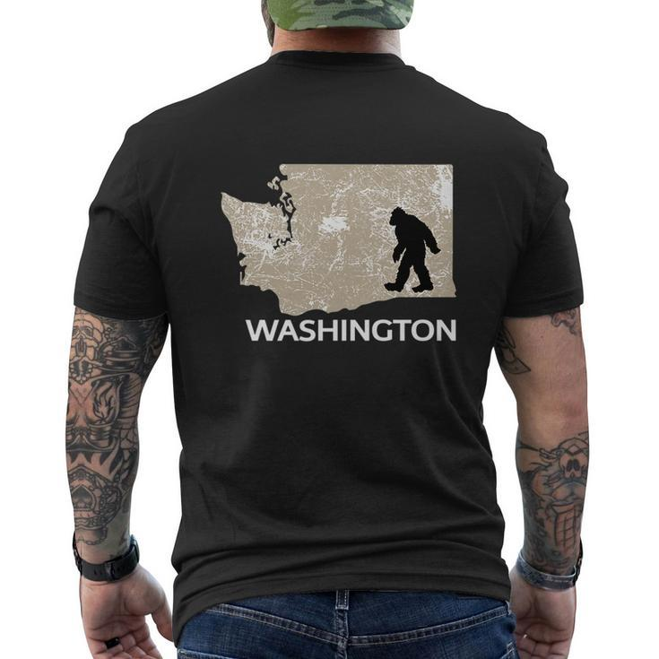 Funny Bigfoot I Believe Loves Washington Wa Sasquatch Sasquatch Funny Gifts Mens Back Print T-shirt
