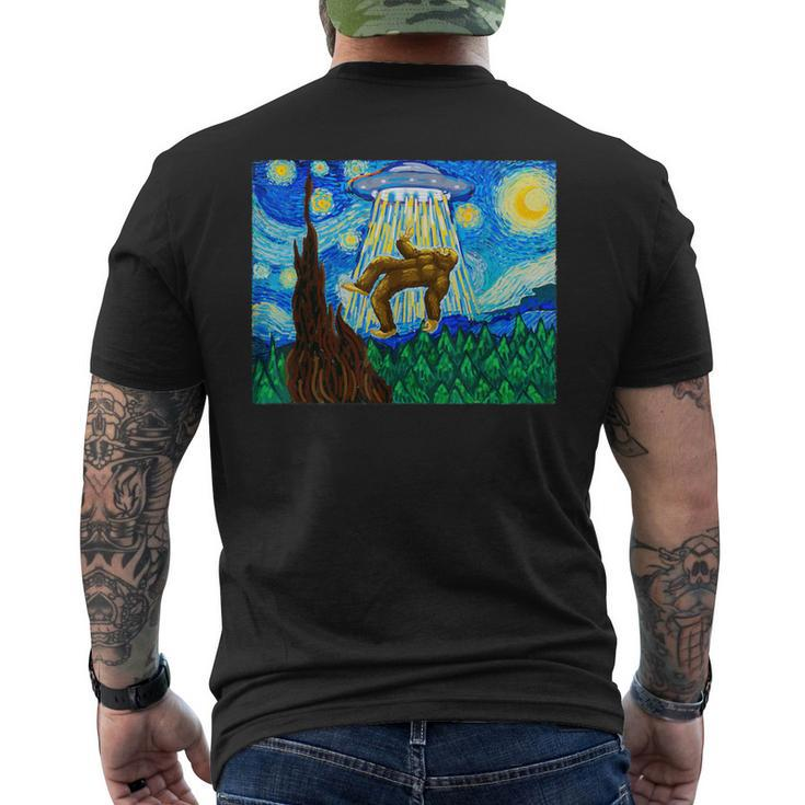 Bigfoot Bigfoot Starry Night Sasquatch Bigfoot Men's T-shirt Back Print