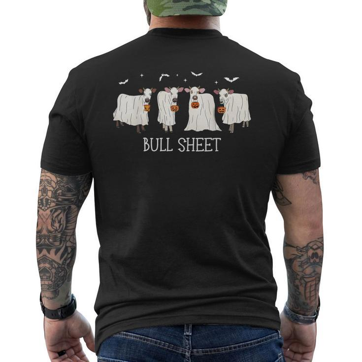 Bull Sheet Ghost Cow Halloween This Is Bull Sheet Men's T-shirt Back Print