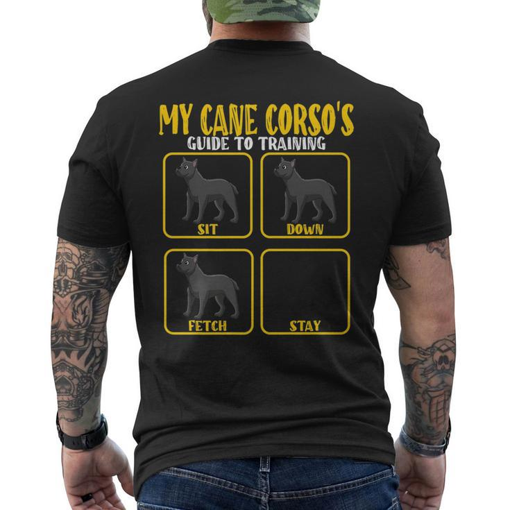Funny Cane Corso Italian Mastiff Guide Training Cane Corso   Mens Back Print T-shirt