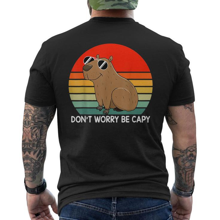 Funny Capybara Dont Be Worry Be Capy Funny Capybara Costume  Mens Back Print T-shirt