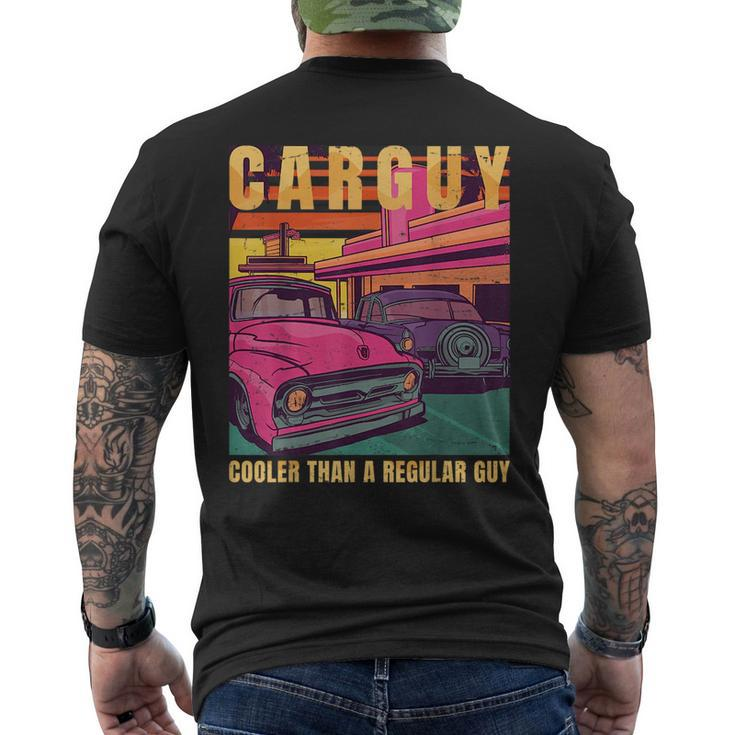 Funny Car Guy Gift Car Guy Definition Retro Vintage Gift Definition Funny Gifts Mens Back Print T-shirt