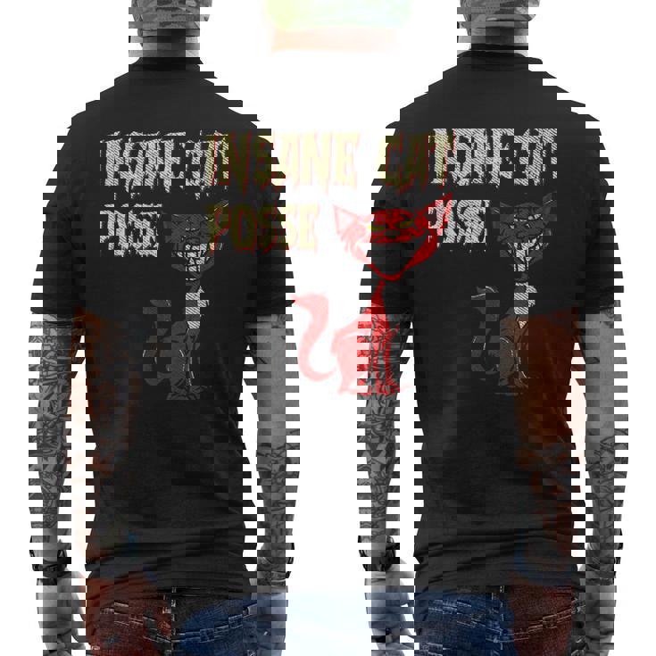 Cat Insane Cats Posse Scary Kitten Clown Horror Scary Men's T-shirt Back Print