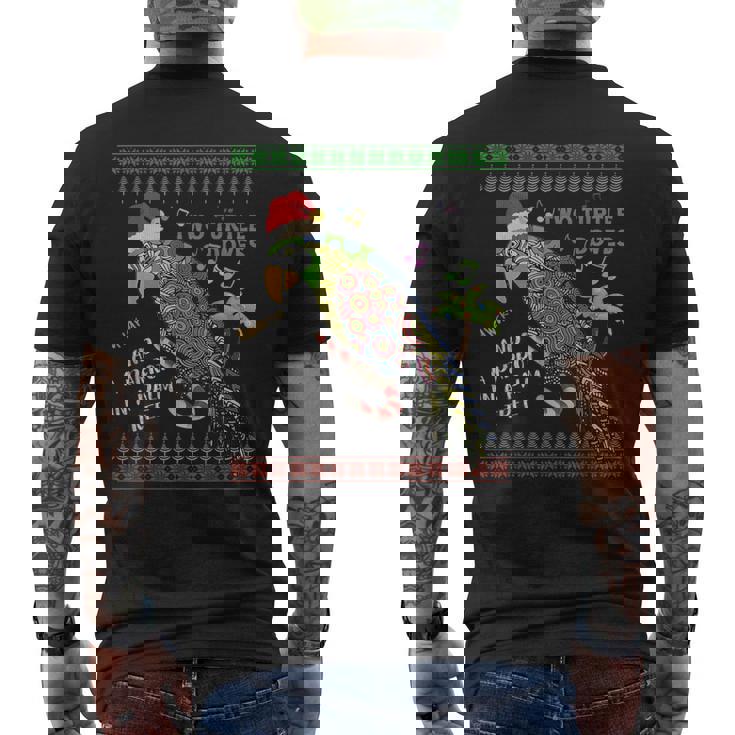 Christmas Tropical Parrot Ugly Christmas Sweater Men's T-shirt Back Print