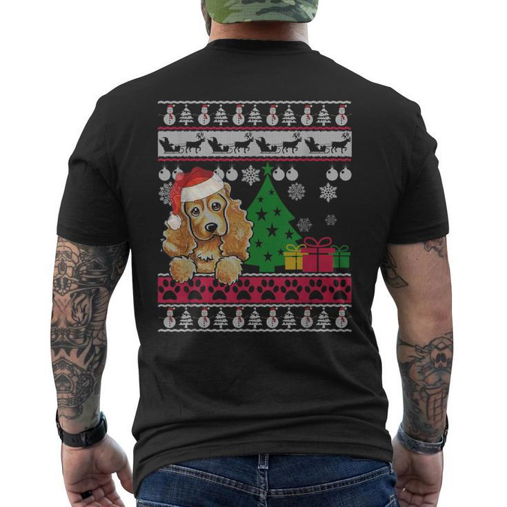 Cocker Spaniel Christmas Ugly Sweater Dog Lover Xmas Men's T-shirt Back Print