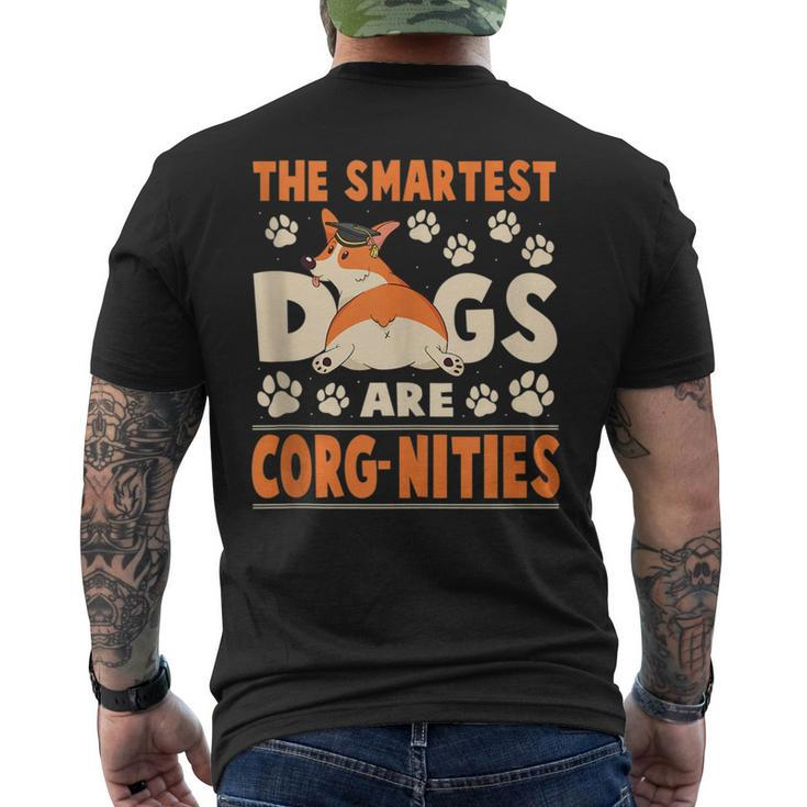 Funny Dog Corg-Nities Pun - Corgi  Mens Back Print T-shirt