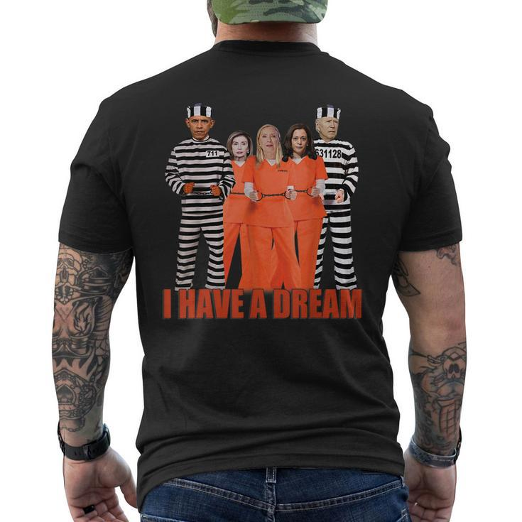 Funny I Have A Dream  Mens Back Print T-shirt
