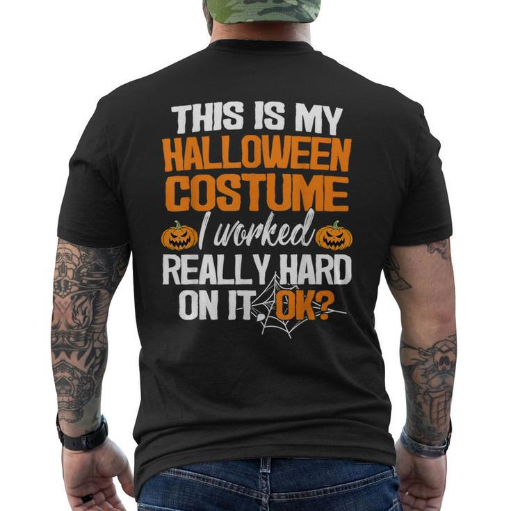 Easy This Is My Halloween Costume Diy Last Minute Men's T-shirt Back Print