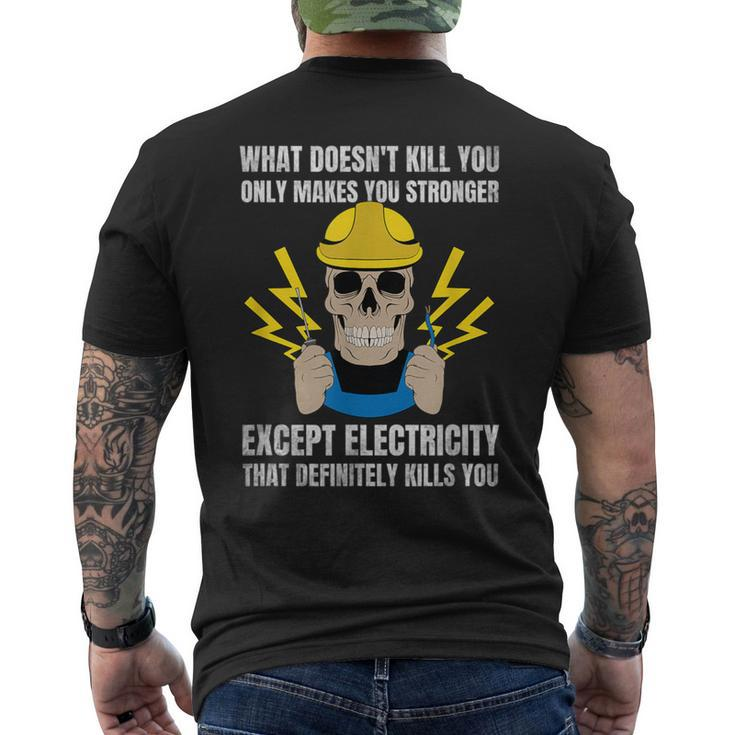 Electrician For Electrical Engineer Electricity Men's T-shirt Back Print