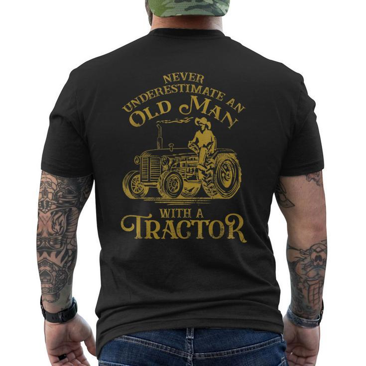 Funny Farmer Farm Tractor Farming Truck Lovers Humor Outfit  Mens Back Print T-shirt